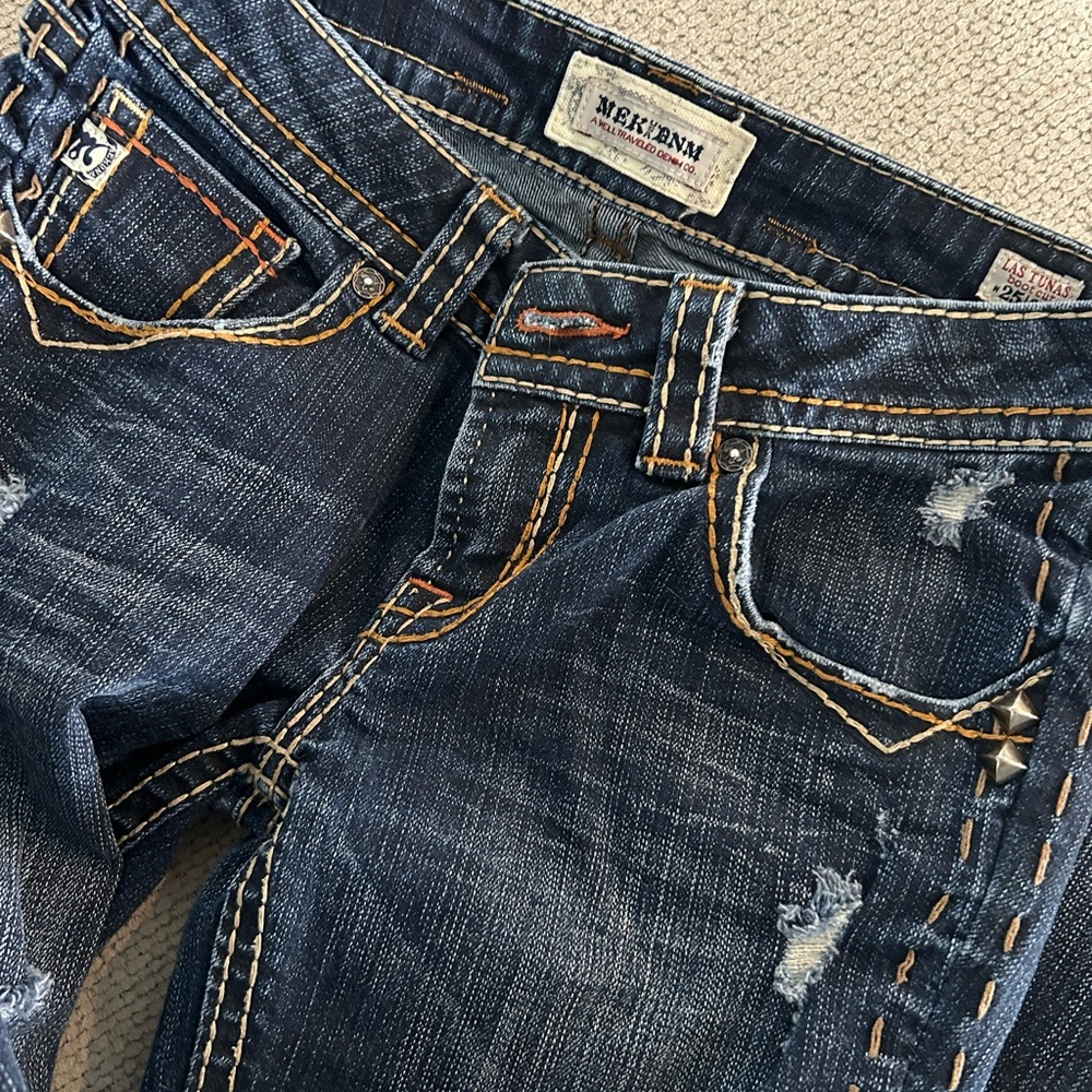 True Religion Distressed Blue Jumpsuit